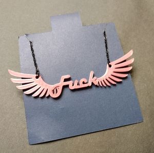Flying F*uck statement necklace adult humor 3d printed